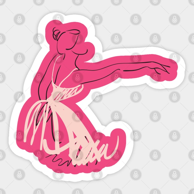 Ballerina Sticker by Mako Design 